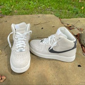 Cream Nike Air Force ones